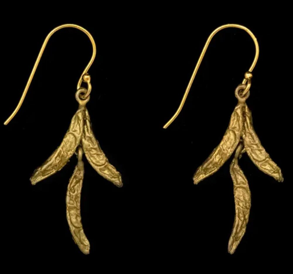 Michael Michaud Hosta Pod Wire Earrings